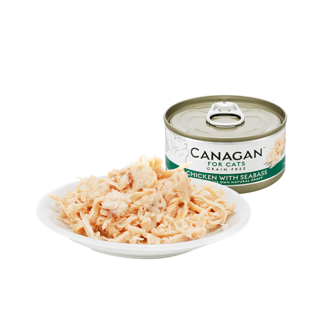 ★ 無穀 ★ 貓咪主食罐 ★ 卡納根雞肉佐鱸魚(貓)75g x12入