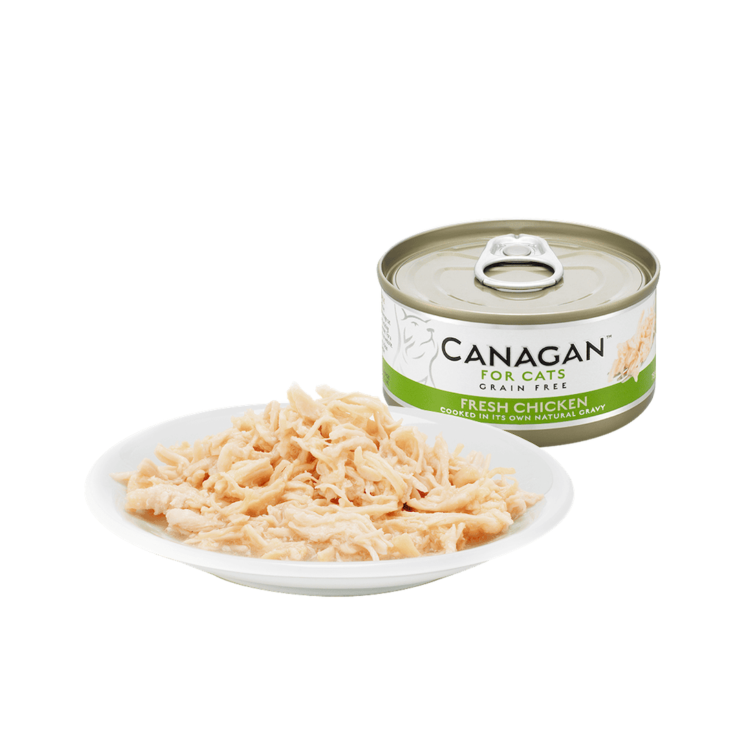 ★ 無穀 ★ 貓咪主食罐 ★ 卡納根新鮮雞肉(貓)75g x12入